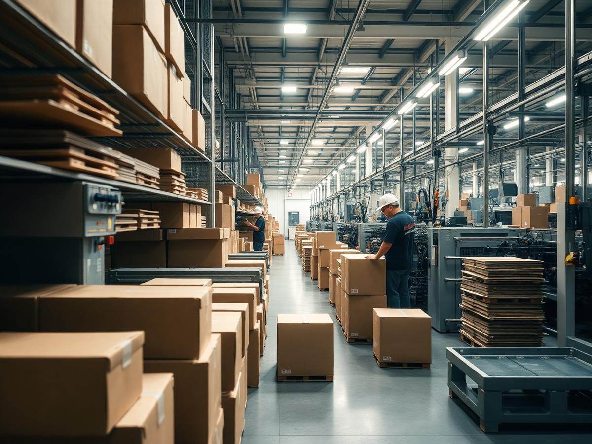 Box manufacturing factory floor